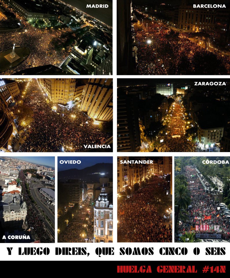 Manifestaciones 14N principales ciudades